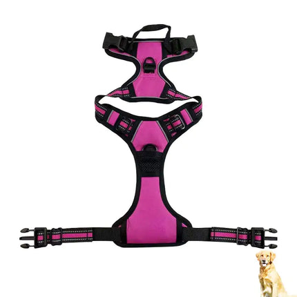 Reflective Nylon Chest and Back Harness for Dogs